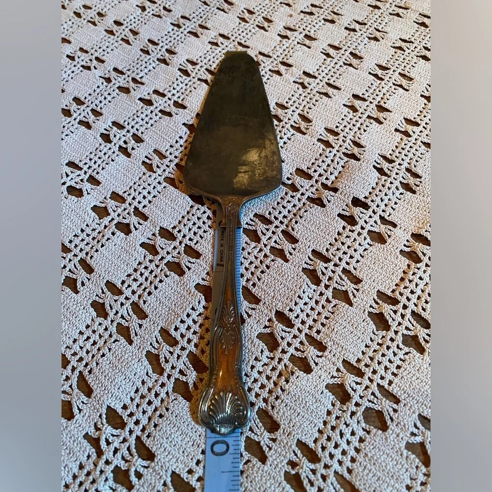 🔥EPNS A1 Sheffield England Cake Server Engraved Royal Wedding Charles & Diana🔥